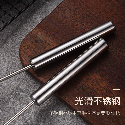 Stainless steel semi-automatic egg beater household baking tools cream egg press rotating hand mixer