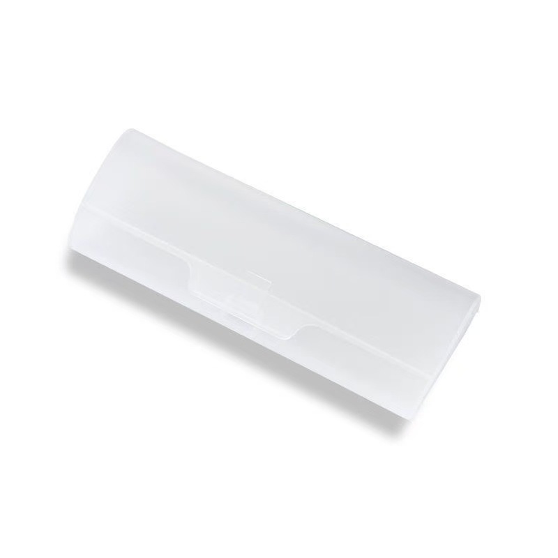Estuche para gafas esmeriladas, espejo portátil para leer antipresión, espejo plano, caja de almacenamiento de plástico tipo gota de agua de color, carcasa dura simple