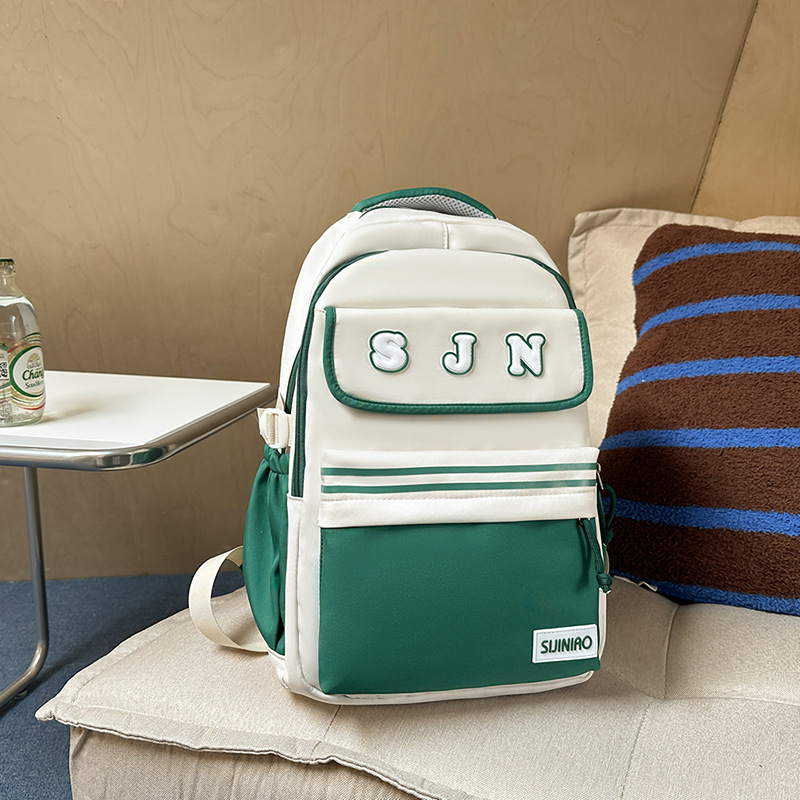 Nueva mochila escolar de gran capacidad, mochila de moda para estudiantes de secundaria coreana, mochila de pareja de estudiantes universitarios de estilo universitario de todo fósforo