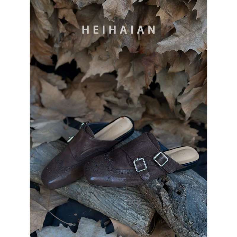 Retro women's slippers flat