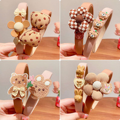 Korean children's hair accessories, cute hair bands for little girls, princess-style anti-slip hair clips, hair-friendly, won't damage hair.