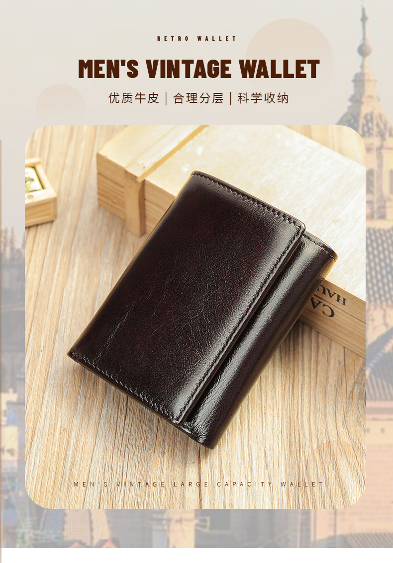 B9937 510K VÍ BÓP NAM GUATDEN PHỤC CỔ CỔ ĐIỂN TÚI XÁCH VÍ NAM DA BÒ G01 SẢN PHẨM MỚI