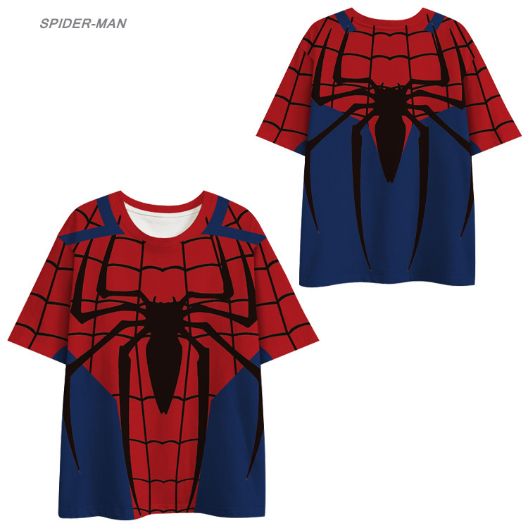 Marvel Marvel series peripheral 3D digital printing T-shirt Youth Men's and women's casual trendy round neck short sleeve Marvel Marvel series peripheral 3D digital printing T-shirt Youth Men's and women's casual trendy round neck short sleeve