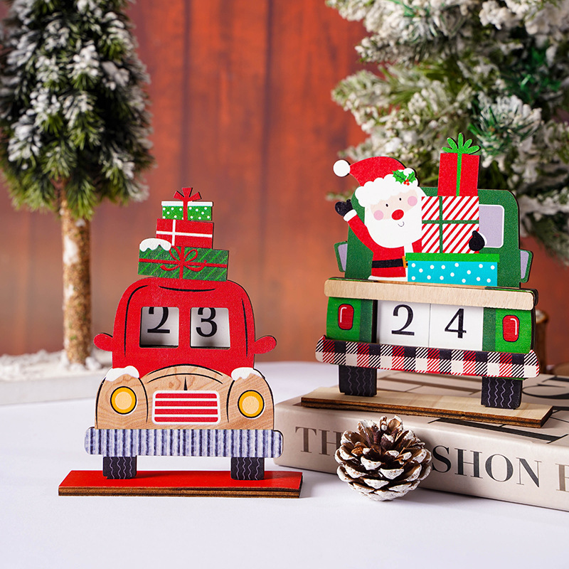 40g Weight Ornaments Event & Party Supplies Party Occasion Christmas Santa Claus Car Wood Party Ornaments