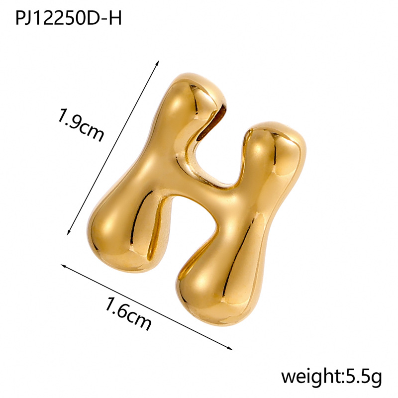 6g Weight Pendant Jewelry Making Type DIY Ornament Accessories Classification 1 Piece Quantity 304 Stainless Steel Material Letter Pattern All Seasons Season Plating Design Classic Style Style 1 Piece 304 Stainless Steel Letter Pendant DIY Ornament Accessories 9