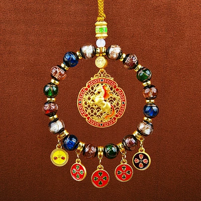 Car hanging, Zakilam Xizang Abacus Fragrant Grey Glass - the-five-way-god-of-wealth-with-fragrant-ash-glaze-immediate-success
