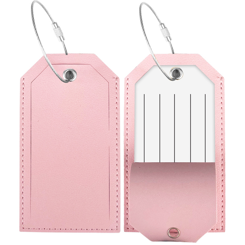 Tag de cuero personalizado cables de alambre tarjeta de embarque mayorista con tarjeta de papel cuero pu tag de equipaje personalizado OEM