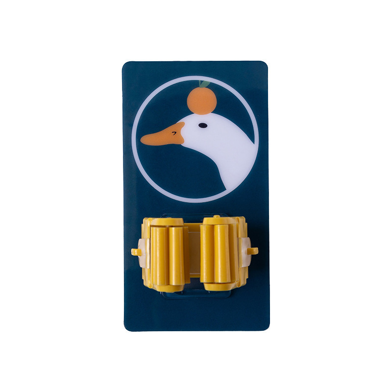 Gancho de trapeador sin punzonado Soporte de trapeador de baño de dibujos animados sin costuras Gancho de almacenamiento de escoba Clip de trapeador autoadhesivo fuerte