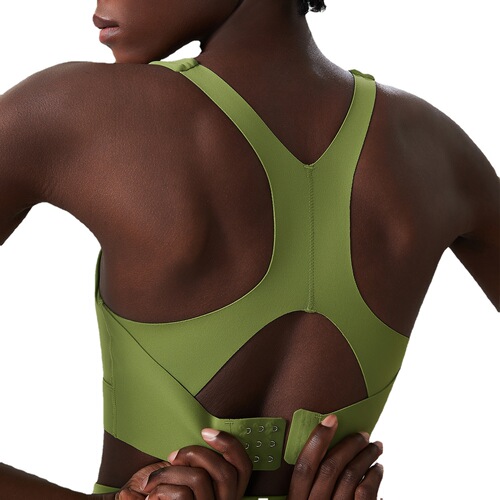 Cross-border breathing cup sports bra for women, European and American large size sports bra, one-piece breast cup yoga fitness bra