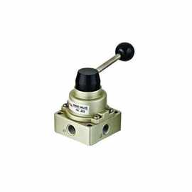 K34R6-08D三位四通手转阀 螺纹阀体气动阀 垂直换向软密封型阀门