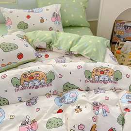 宽幅棉布布料处理床单被罩床品斜纹被套儿童面料家纺