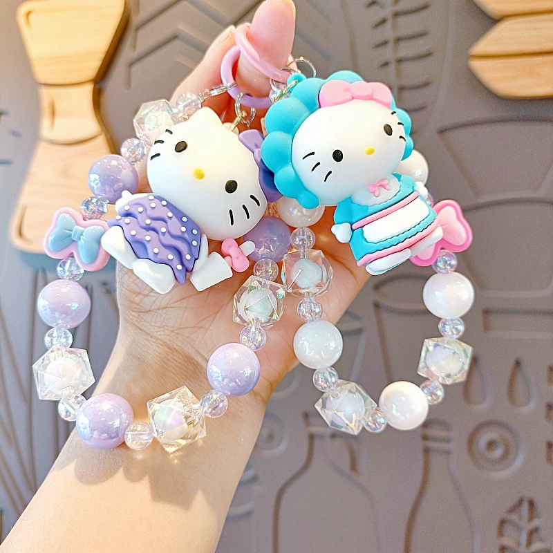 Hello Kitty, подвеска, брелок ручной работы, мультяшная ручка, DIY, роспись вручную