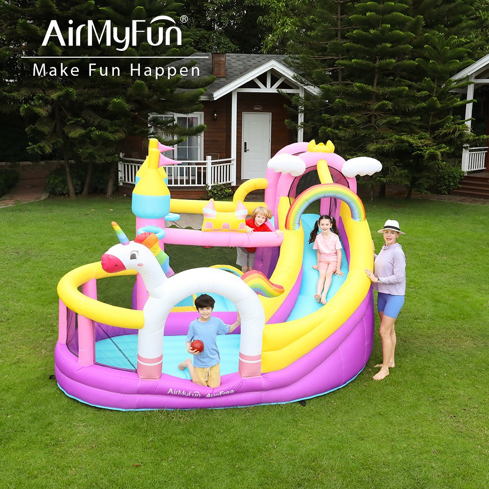 AMF castillo infláble interior parque infantil pequeño tobogán infláble cama trampolín casa Oxford tela castillo en stock