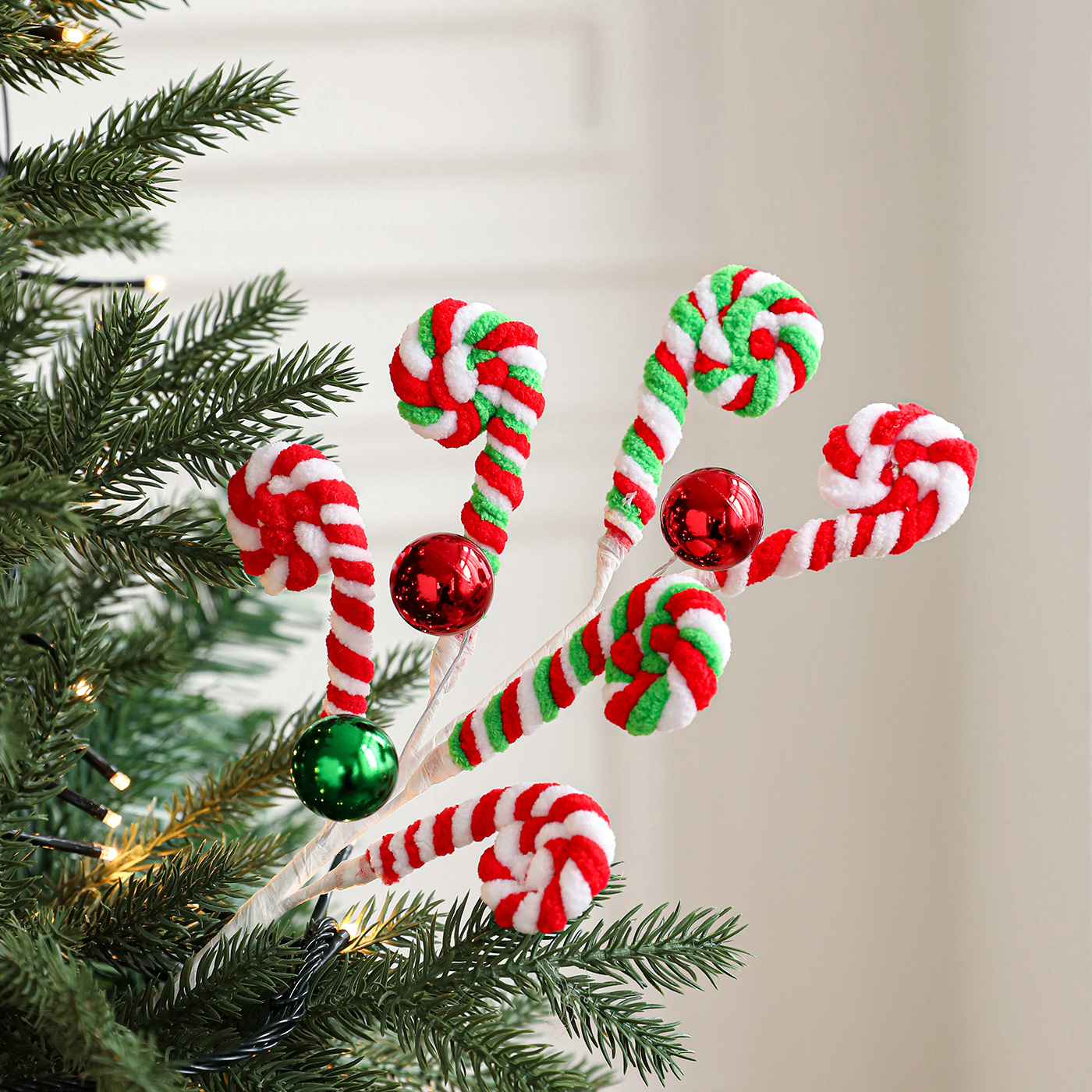 Nuevos dulces de espuma peluche Lollipop Gingerbread adornos decorativos árbol de Navidad arreglos de flores festivos