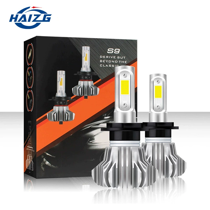 Автомобильные светодиодные фары HAIZGS9, светодиодные лампы для фар h1h4h7h11, дальний и ближний свет, сверхъяркие автомобильные фары дальнего света