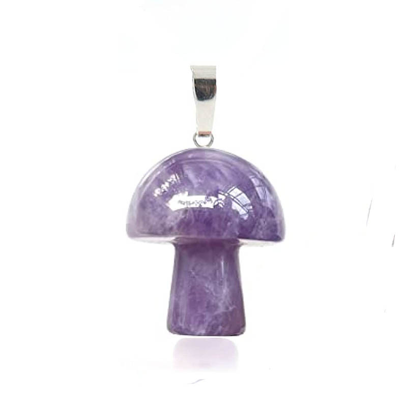 Mushroom Pattern Women's Gender Casual Simple Style Mushroom Crystal Leather Rope Wholesale Charms Pendant Necklace