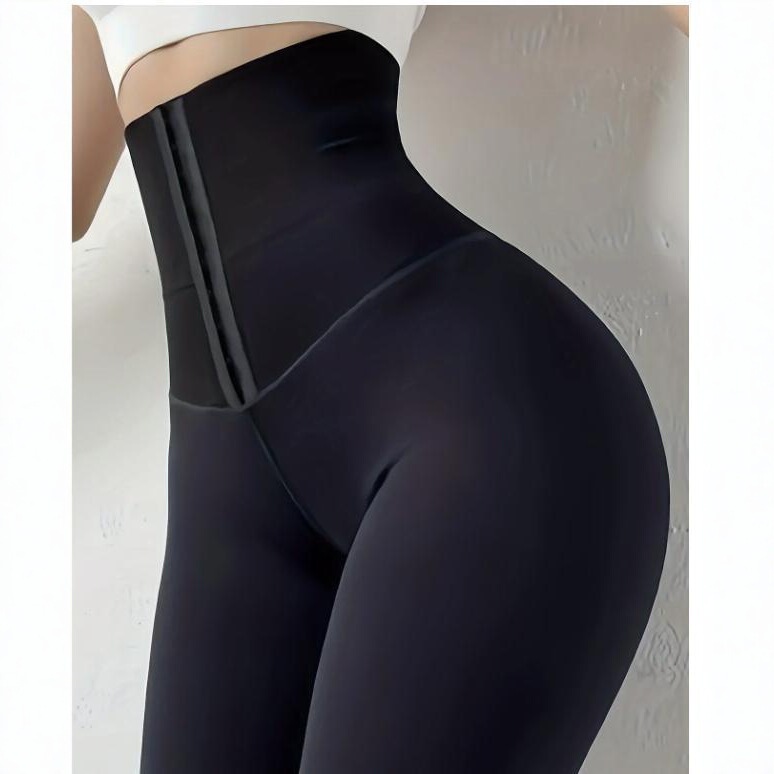 Aliexpress Xiyin Amazon Cross-Border Popular Polyester Material Double-Breasted Leggings High-Waisted Tummy-Tightening Butt-Lifting Pants