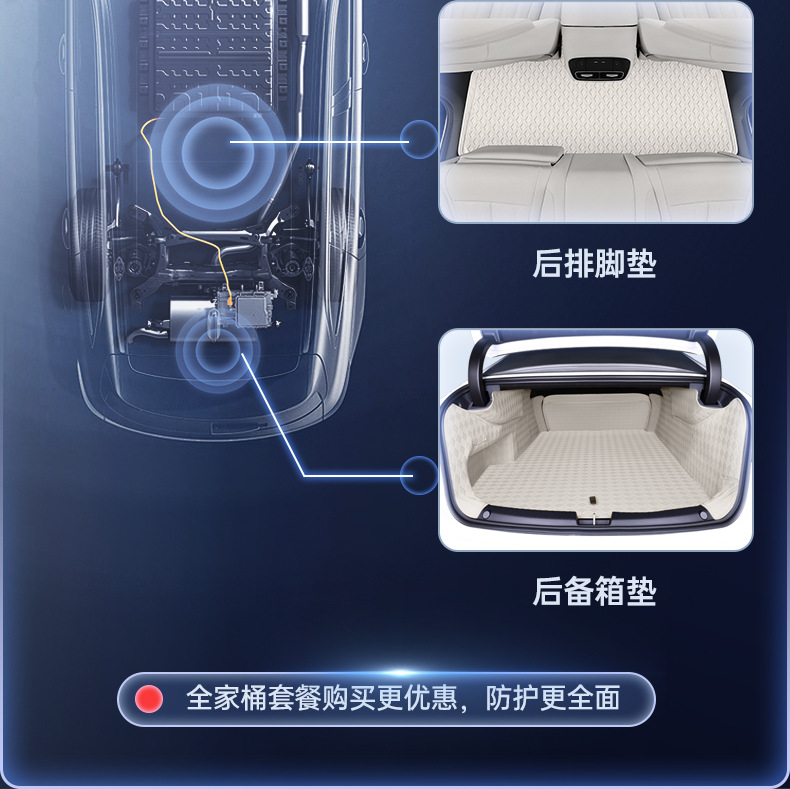 Suitable for BYD Seal 08 trunk mat, full coverage tail box mat, Seal 08 modified decorative accessories and parts collection