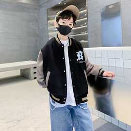 男童秋装外套棒球服2025春秋款中大童男孩儿童上衣夹克青少年外套