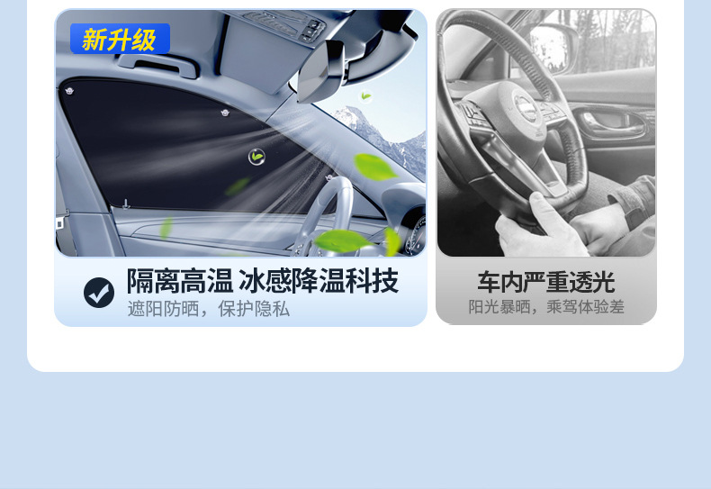 New car curtain sunshade magnetic suction car private sunscreen heat insulation curtain car side window sunshade supplies