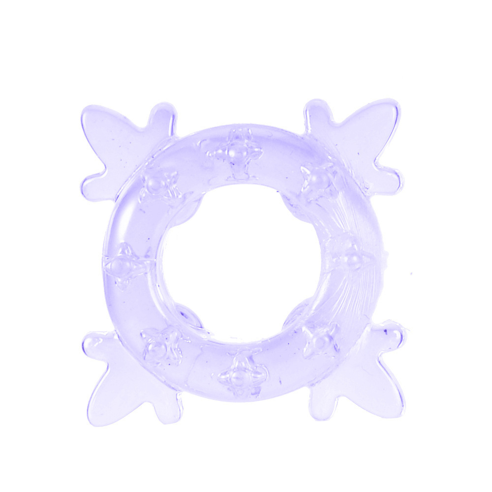 Caterpillar Crystal Delay Ring TPE Locking Sun Ring Adult Toy — detail image 20