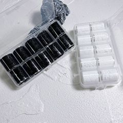 ネイルアート白黒レース転写紙小箱レース花シール大箱黒色レース星空紙セット