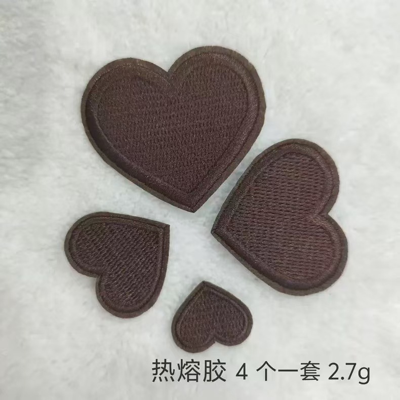 トレンディで美しいカラフルなピーチハートコンピュータ刺繍布ステッカーマルチサイズ DIY 手作りステッカー製造装飾ステッカー卸売|undefined