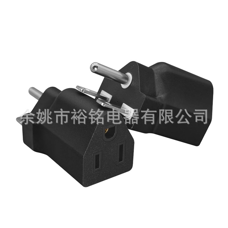 6-15P to 5-15R Us Plug Adapter 3-Prong Electrical Converter Plug 15A to 10 Amperes