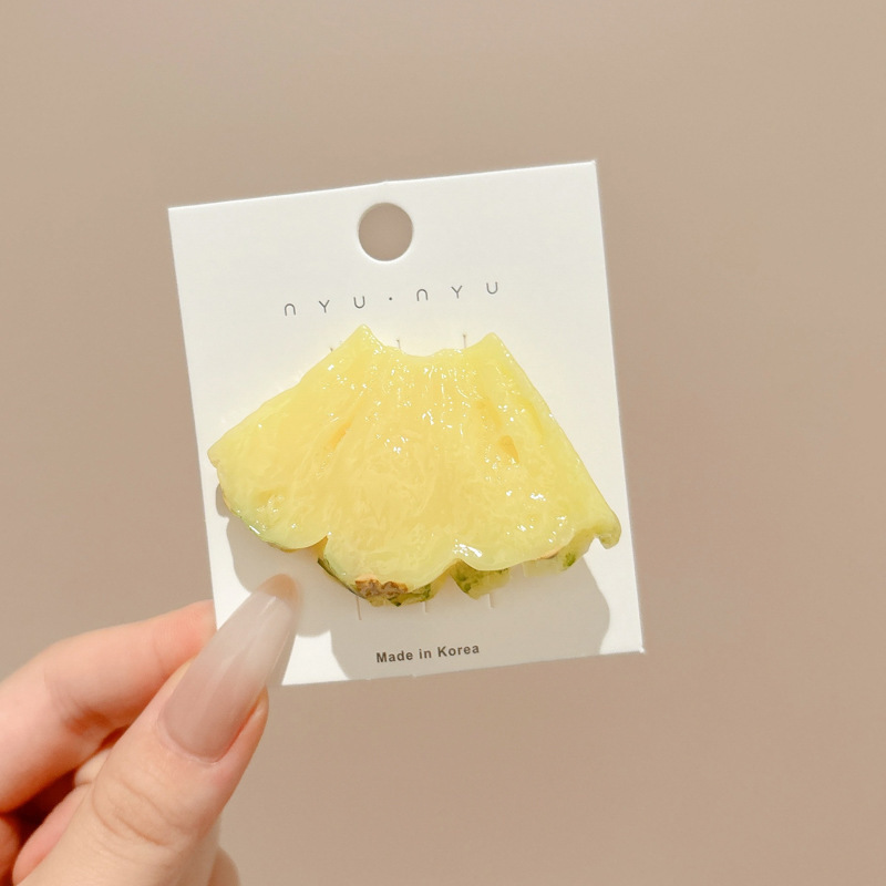 かわいいクリームドーパミンヘアピン高価値前髪クリップインスタイル学生前髪クリップ子供のヘアピンヘアアクセサリー|undefined
