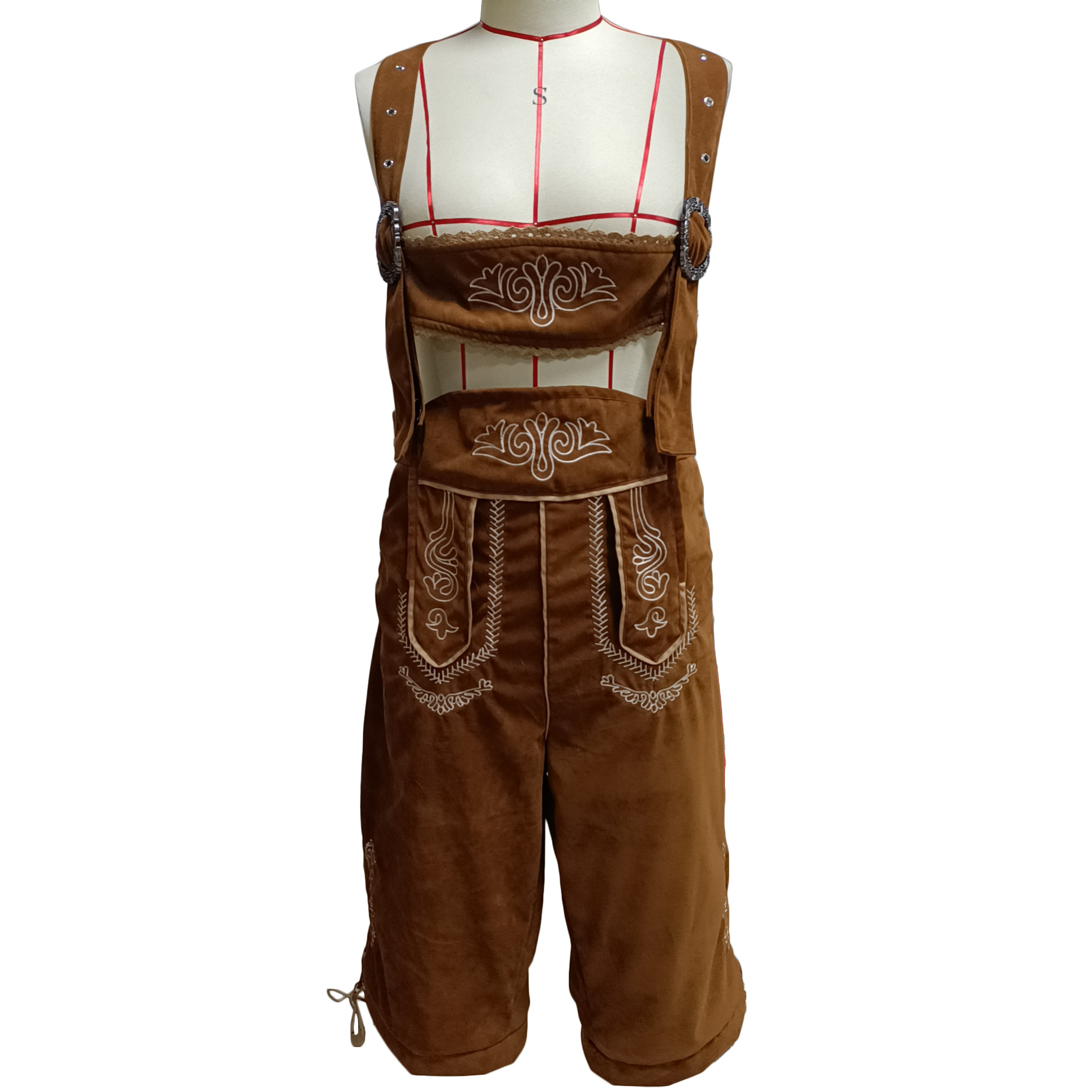 Disfraces de Halloween 2024 M-XXL Monos de fiesta de cerveza para hombre de Múnich, ropa de trabajo, tirantes para hombre, ropa para actuaciones escénicas