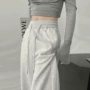 美式宽松显瘦春秋阔腿裤