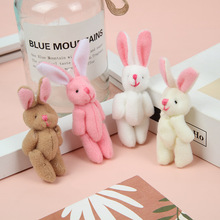 新款韩版毛绒玩具迷你关节6CM小兔子裸兔配件DIY儿童服装饰品批发