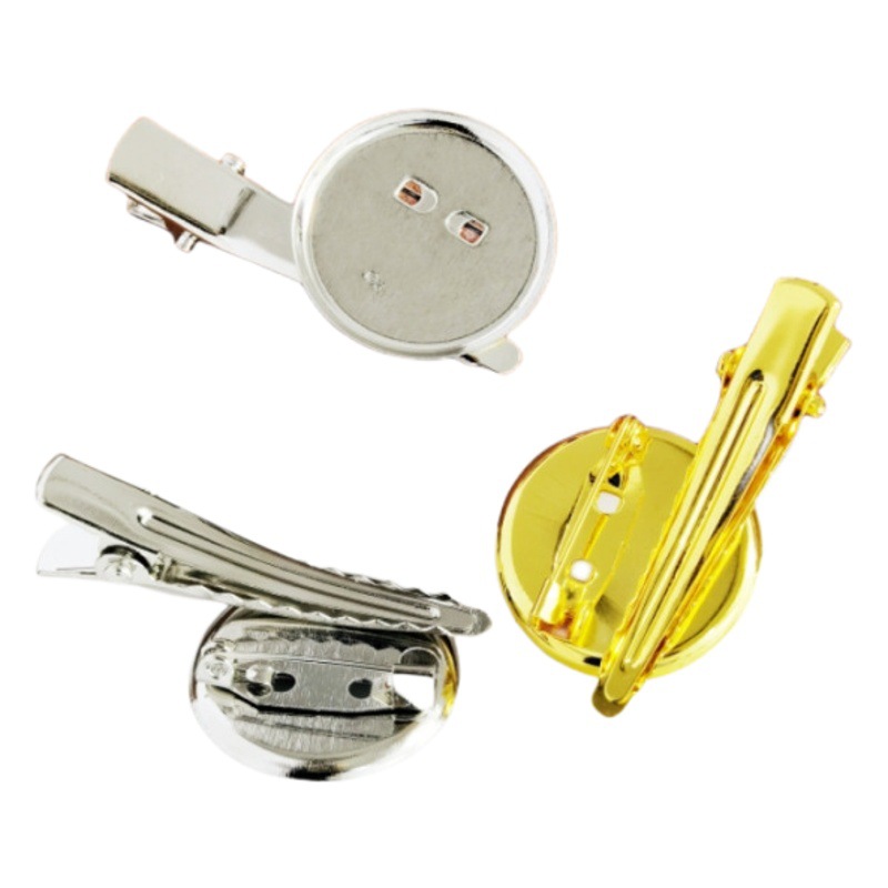 Wholesale diy brooch accessories 2.5 dual-purpose brooch thickened with bracket with clip with needle European standard environmental protection nickel-free disc needle