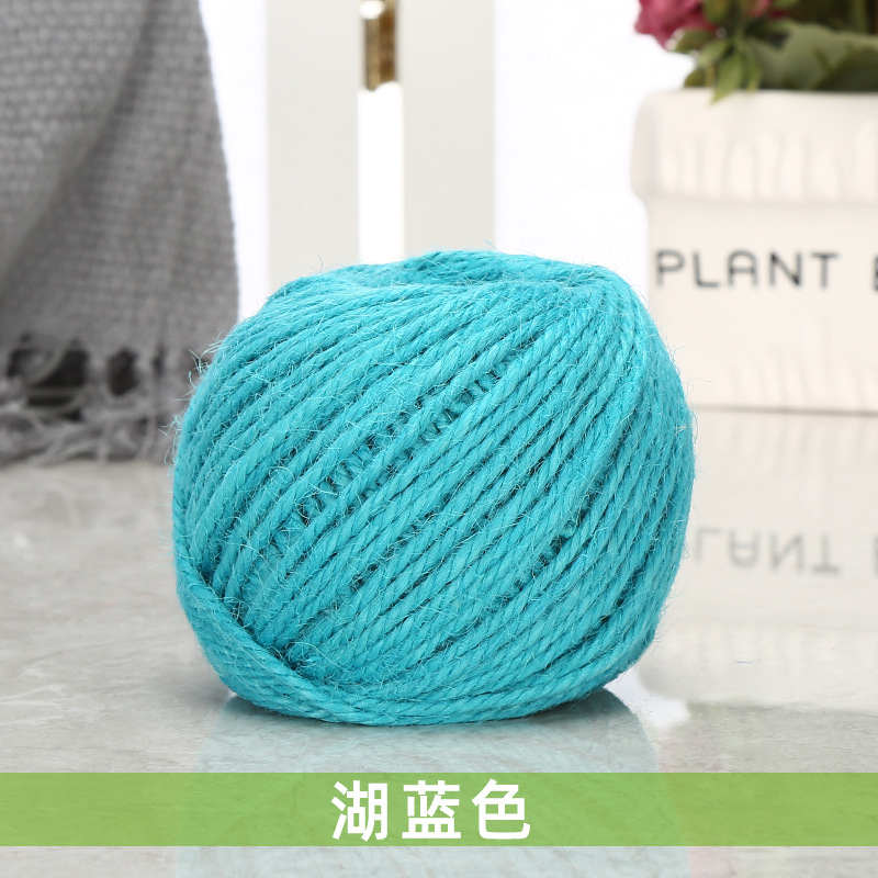 Cuerda de cáñamo colorida 1,5-2mm DIY estilo retro hecho a mano clip de foto cuerda de yute 25 m/50 m/100 M