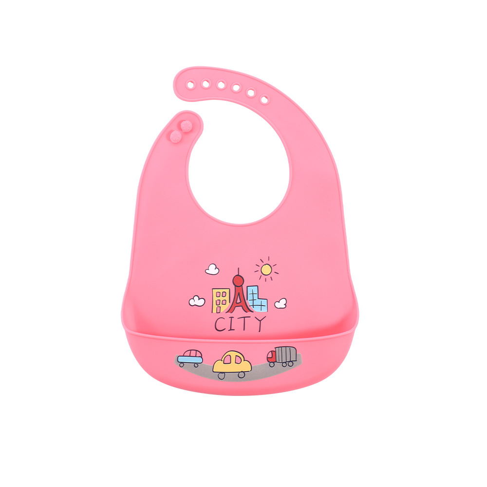 핑크 타워 플랫 턱받이