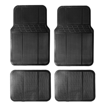Car Floor Mats Suitable for Universal Foot Pad - striped-4-piece-set