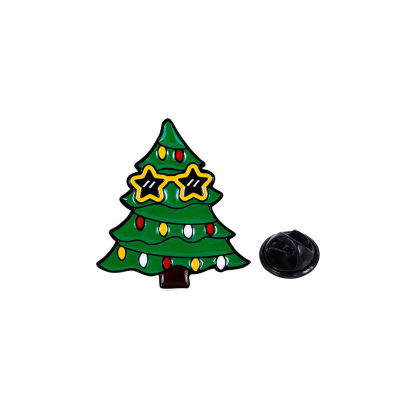 Broche de Navidad insignia de aleación caricatura adorable Santa Fe Navidad decoración de mochila escolar