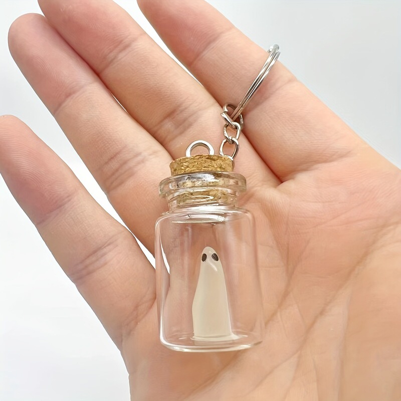 1pc Luminous Ghost Keychain For men Halloween Gift Adopt跨境|undefined
