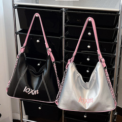 2023 Autumn/Winter New Women's Tote Bag Unique Design Underarm Bag Color Collision Large Capacity Dual Shoulder Single Shoulder Crossbody Bag