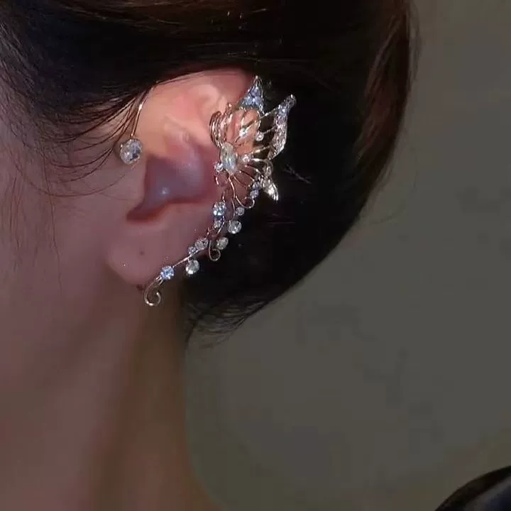 Серёжки-ушная клипса, серьги, стиль легкой роскоши, высокое качество, без пирсинга, оптом