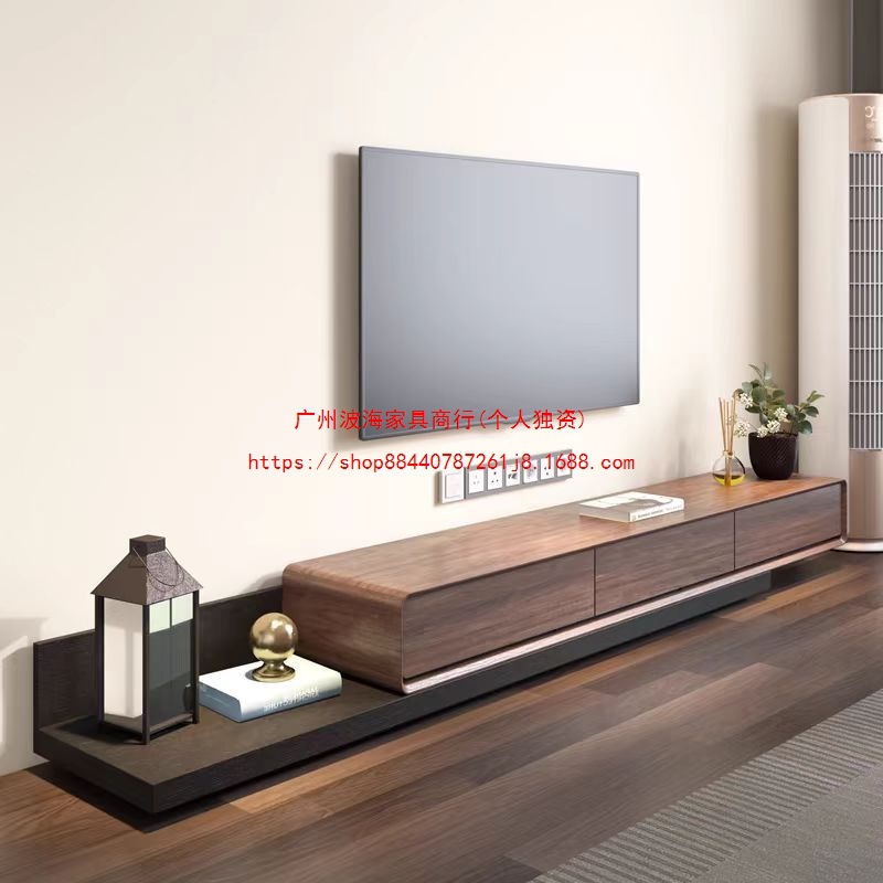 Tv Cabinet Coffee Table Combination Retractable Modern Simple Stretch Small Apartment Floor Cabinet with Drawer Living Room Tv Cabinet