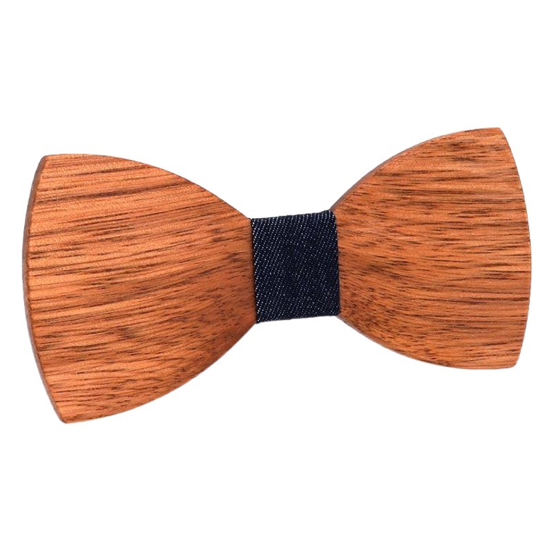 Venta al por mayor de madera maciza pajarita de madera europea y americana arco de madera hecho a mano pajarita de madera de los hombres pajarita de una sola pieza entrega NB