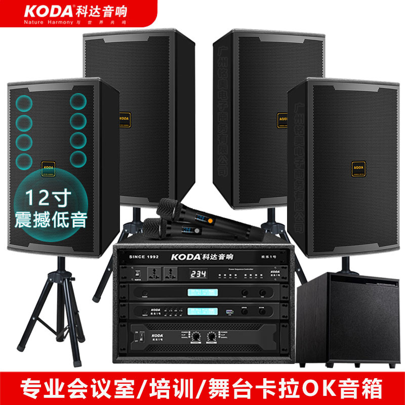 KODA 12 pulgadas sala de conferencias profesional escenario conjunto de sonido KTV doméstico sala de entrenamiento de gran escala karaoke