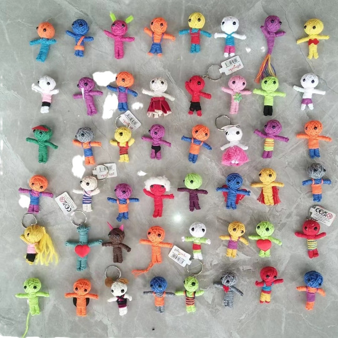 Lana hecha a mano malvada muñeca bruja muñeca decoración navideña ambiente regalo llavero Halloween