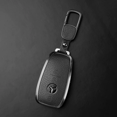 Leather Buckle, Car key bag - model-a-maybach-square-buckle-deep-black
