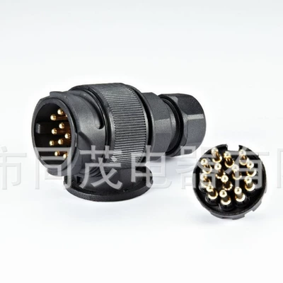 TM3018D 13-pin 12-volt Plug 13-hole Injection MolDeD Plug European Car Trailer Signal Light Display (Kempinq və səyahət)