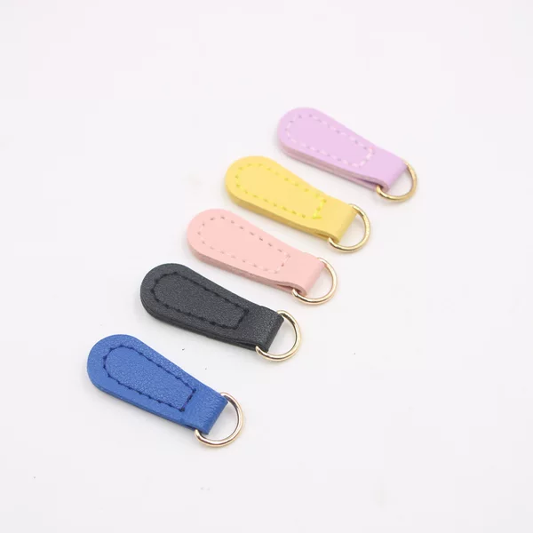 DIY Mobile Phone Shell Paste Accessories PU Leather Mobile Phone Accessories Pendant Point Hanging Buckle Clothing Accessories Zipper Head