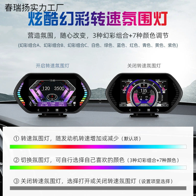 HUD проекционный дисплей, двухъядерный чип, автомобильный универсальный OBD, ЖК-дисплей высокой четкости, многофункциональный дисплей, синхронизация приборной панели