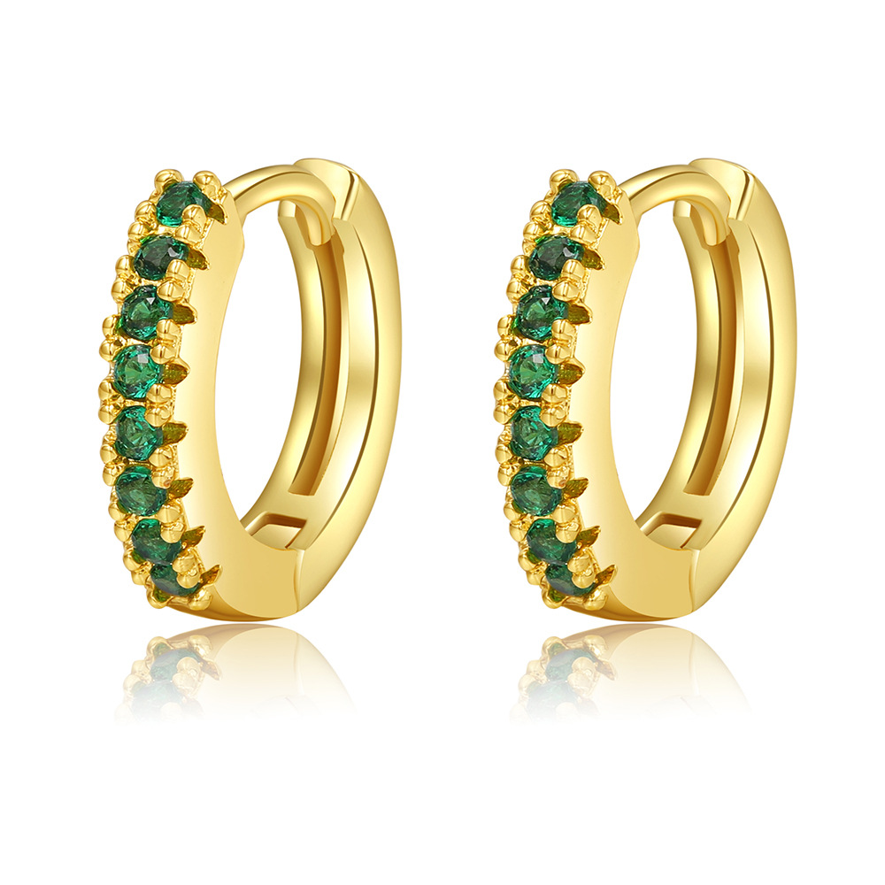 Fashion Geometric Copper Plating Zircon Earrings 1 Pair