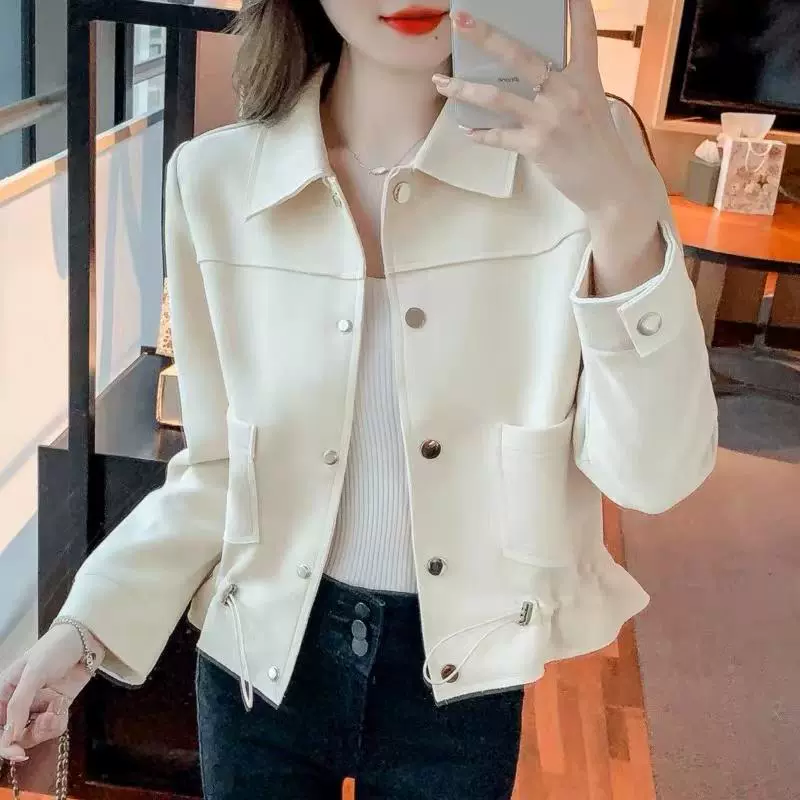 Осенний жакет-тренч в стиле Chanel для подростков, Farmanl ltsex, размеры M-4XL, цвета Off White, Fuchsia, Purple